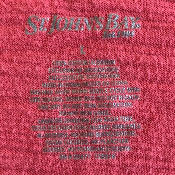 St. John’s Bay orange cotton tee - Picture 4 of 4